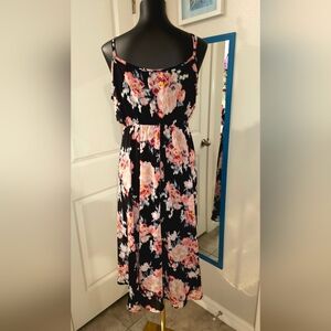 Like New! Torrid Floral Challis Trapeze Midi Dress Size 2